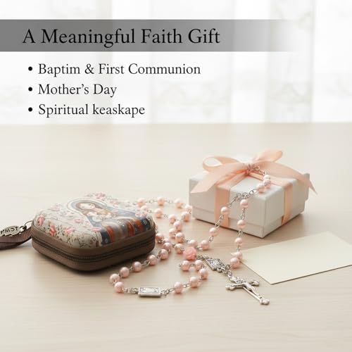 Rosary Beads Catholic for Women With Rosary Box, Catholic Gifts for Women