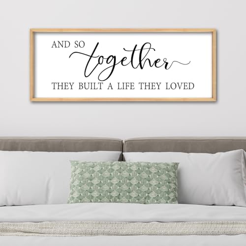 And So Together They Built A Life They Loved Wall Decor 32"X12" Wood - color: And So Together They Built A Life They Loved (Wood), size: 32"L x 12"W