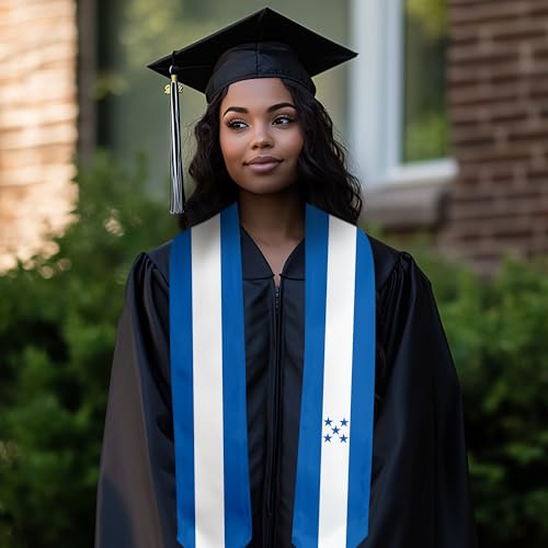 Graduation Satin Sash Scarf 72" Stole - color: Honduras Flag