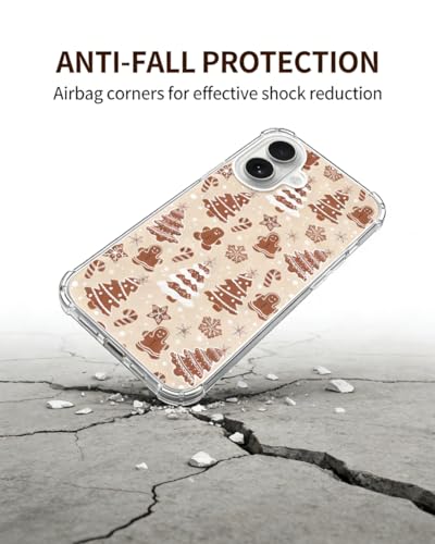 Brown Gingerbread Christmas Trees Phone Case Compatible with iPhone 17, Cute Christmas Festival Phone Cover for iPhone 17 - color: Gingerbread