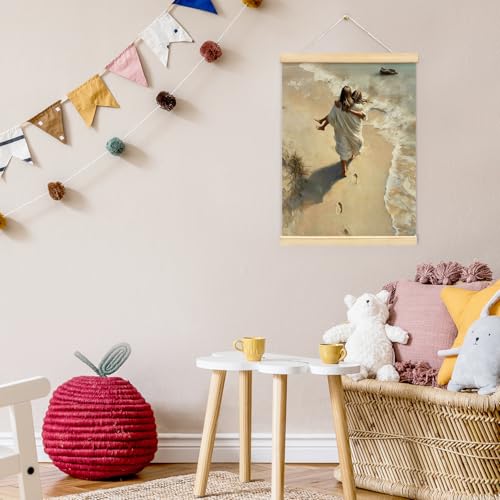 YZSLA Christian Wall Art Decor,Jesus Wall art Hanging Canvas Prints - color: Bible-Beach