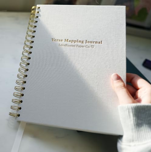 Verse Mapping Journal for Women – Guided Bible Journal & Bible Study Journal, Spiral Bound Linen Hardcover, 40 Guided Scripture Studies for Prayer & Reflection