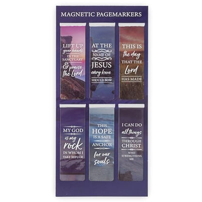 Christian Art Gifts Magnetic Scripture Bookmark Set with Bible Verses - color: Scenic #1