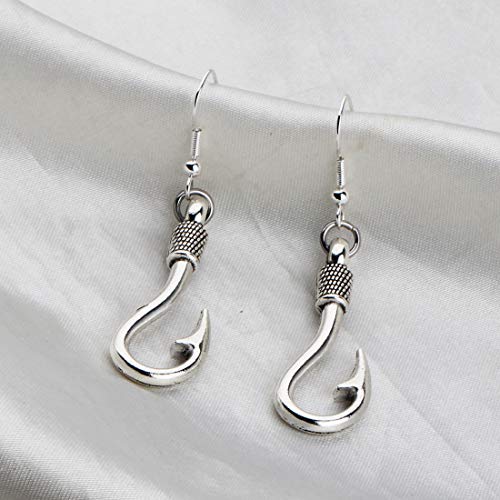 CHOORO Fish Hook Earrings Fishing Hook Pendant Jewelry Fishing Girlfriend Gift for Girlfriend Jewelry Gifts Womens Earrings Fish Hook for Her
