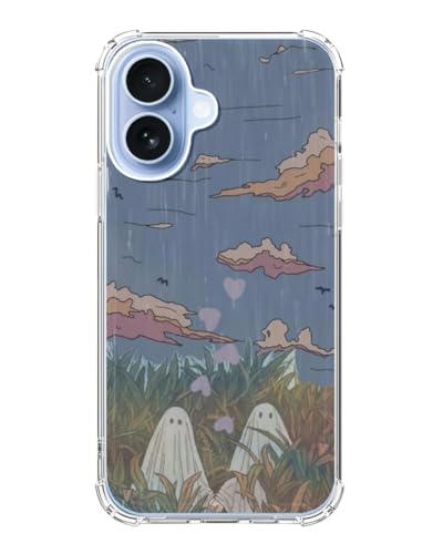 Cute Halloween Ghosts Phone Case Compatible with iPhone 17, Spooky Autumn Vibes Phone Cover for iPhone 17 - color: Halloween Ghosts