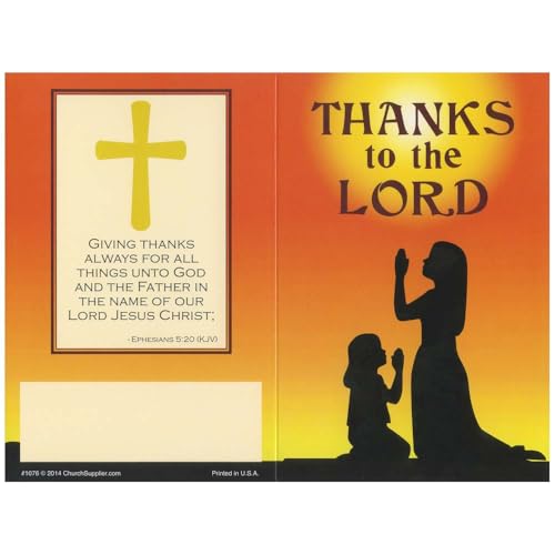 Sterling Gifts Give Thanks to The Lord $20.00 Donation Church Coin Folders for Dollars Pack of 50