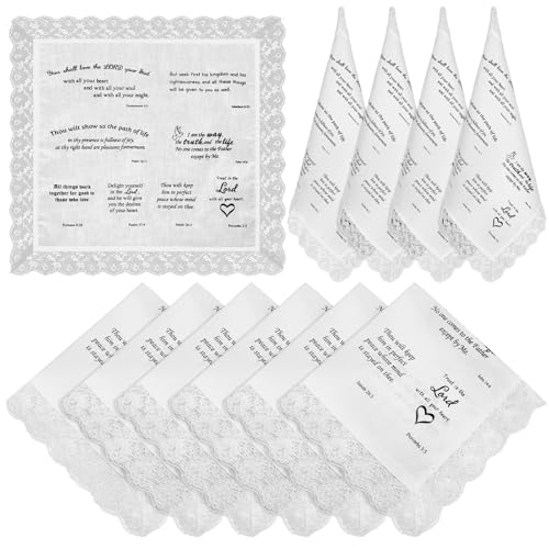 6 Pack 23'' Women Church Lap Scarf - color: White, style: Stylish