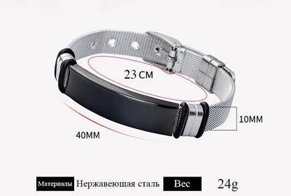 Personalized Cross Bible Verse Bracelets Inspirational Christian Wristbands Catholic Religious Jewelry Gifts for Him/Men Son/Dad/Boyfriend/Husband Adjustable Stainless Steel Bracelet - color: SILVER PERSONLIZED