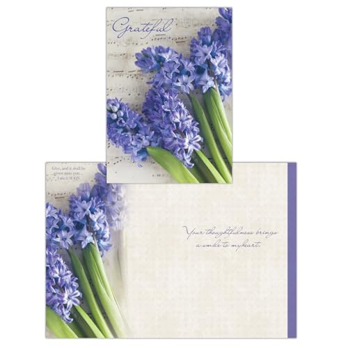 Hyacinth Sheet Music KJV Thank You Card, 1 Count - color: Hyacinth Sheet Music