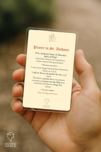 St. Anthony Catholic Prayer Cards, Laminated 5-Pack