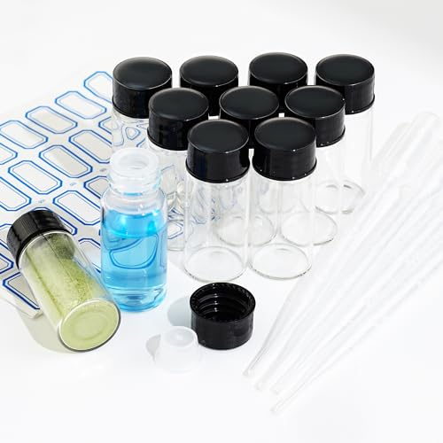 10ml Clear Glass Vials with Screw Caps 10PCS - style: 10ml-10pcs