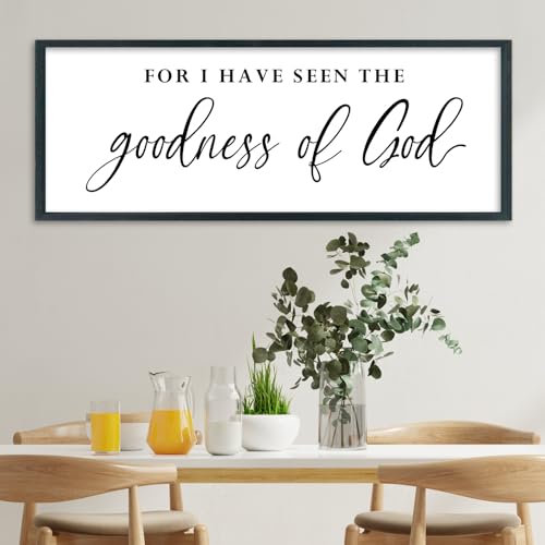 SRSZHIYUE I Have Seen the Goodness of God Wall Art, Black, 40x15 - color: For I Have Seen The Goodness (Black), size: 40"L x 15"W