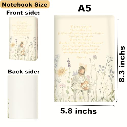Bible Verse Lined Journal Notebook for Women Men, Christian Gifts for Women - color: Multi 0353