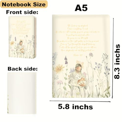 Bible Verse Lined Journal Notebook for Women Men, Christian Gifts for Women - color: Multi 0353