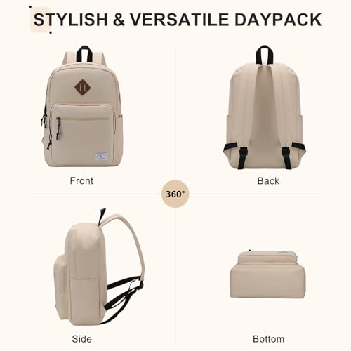 VX VONXURY Kids Backpack for School Travel,16.7 Inch Lightweight Bookbag - color: Beige