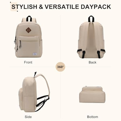 VX VONXURY Kids Backpack for School Travel,16.7 Inch Lightweight Bookbag - color: Beige
