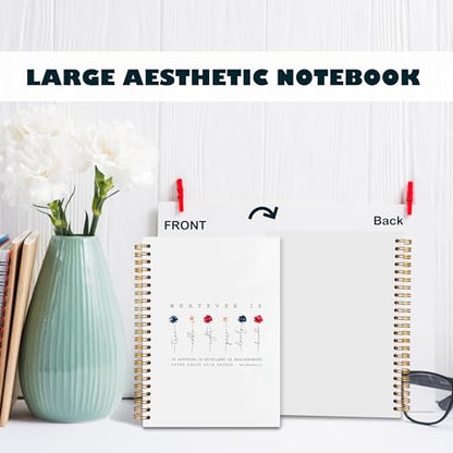 BearCake Prayer Journal for Woman,Spiral Bible with Note Taking Space,Christian Gifts for Women,Philippians 4:8 Whatever is True,Spiral bible Notebook 5.5x8.3 - color: white Bible-4:8