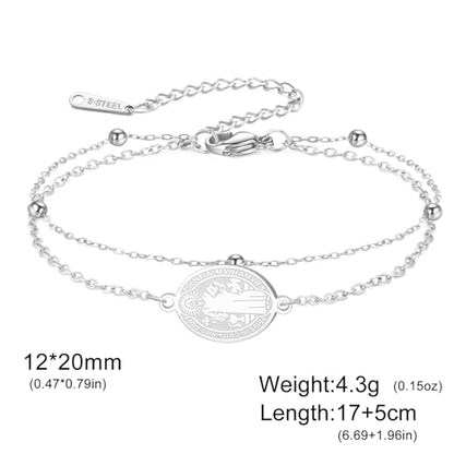 VASSAGO Saint Benedict Medal Bracelet Medalla De San Benito - color: Silver2