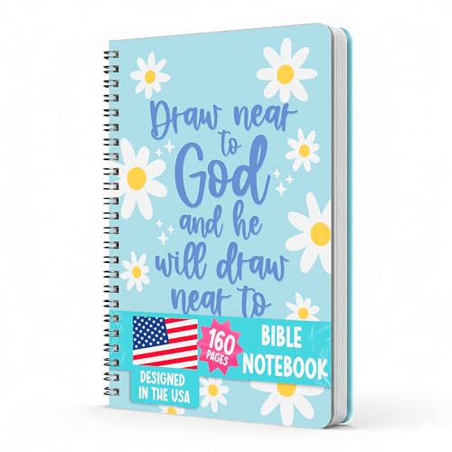 Christian Journals for Women - Bible Notebook for Note Taking - style: Teal Pastel