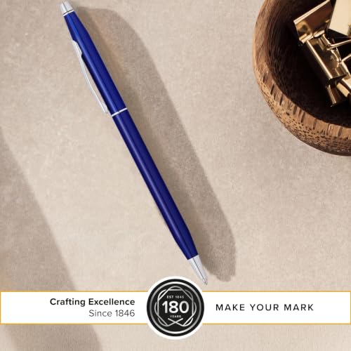 Cross Classic Century Translucent Blue Lacquer Ballpoint Pen, Black Ink - color: Translucent Blue
