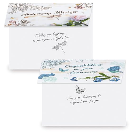 Current Celebrating Your Anniversary Cards Religious With Scripture- Set of 8 (2 each of 4 Designs)