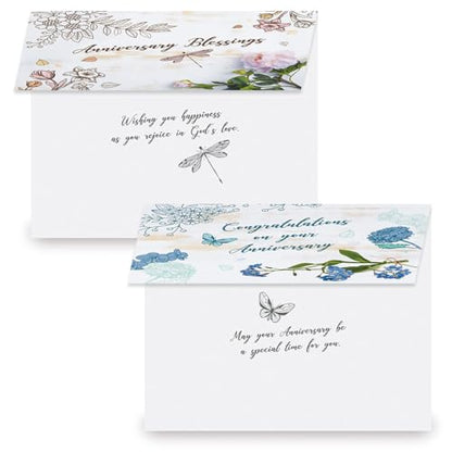 Current Celebrating Your Anniversary Cards Religious With Scripture- Set of 8 (2 each of 4 Designs)