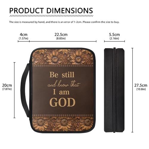 Gifts Polyester Bible Cover With Sturdy And Great Product And Pen Storage For Men And Women - color: Bible Word Sunflower