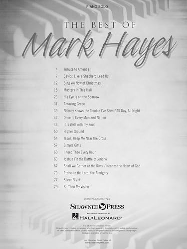 The Best of Mark Hayes | Sacred and Classical Piano Solos with Audio CD | Piano Sheet Music Songbook for Worship Services and Concerts | Hymns Jazz Arrangements and Christmas Favorites |Piano Music