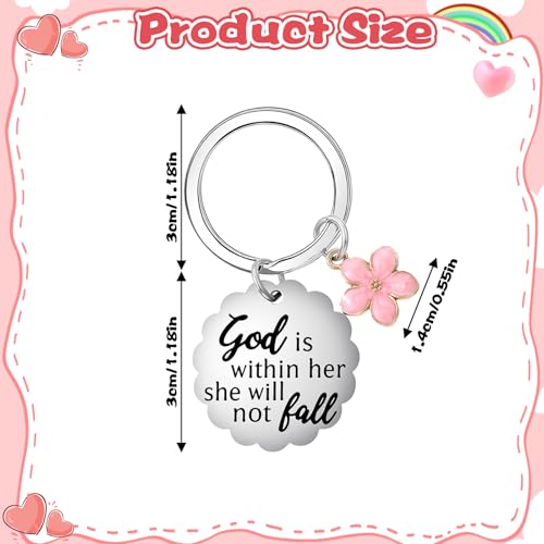 Tyqour Christian Keychain Religious Christian Gifts for Women Inspirational Bible Verse Gifts for Women Faith Spiritual God Gift for Teen Girl Best Friend Mom Daughter