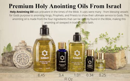 Holy Anointing Oil from Israel, Holy Spiritual Oils Bottles from Jerusalem Blessed, Handmade with Natural Ingredients and Blessed for Wedding Ceremony, Religious Use, 0.25 Fl Oz - size: 0.25 Fl Oz (Pack of 1)