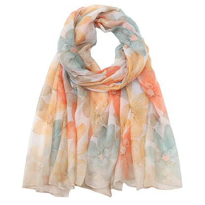 vimate Lightweight Scarf for Women Fashion Head Cover Hijab Cotton Voile Scarf Shawl Wrap for Spring Fall Winter Season - color: F1#.style 72