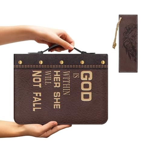 Bible Cover Case for Women Men Large Size Bible Holder with Bookmark Bible Carrying Case ladies Bible Bag,Size M-2XL - color: Bible Quotes, size: XX-Large