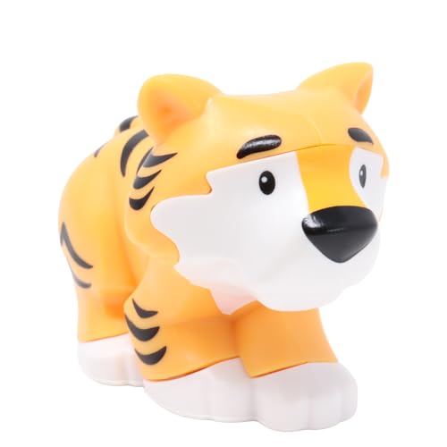 Fisher-Price Replacement Part Little People Noah's Ark Zoo Safari Jungle Animals Playset JLV11 - Replacement Light Orange Tiger Figure