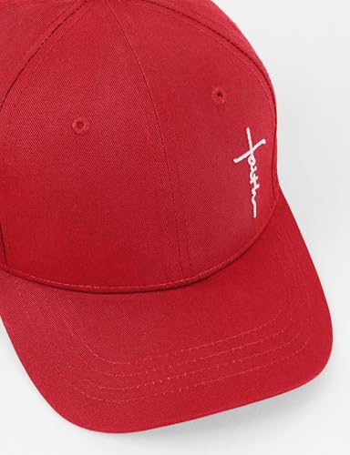 Christian Jesus Hats for Men & Women - Cross Logo Faith Baseball Caps - Ideal Religious Gifts for Thanksgiving and Christmas - color: Burgundy