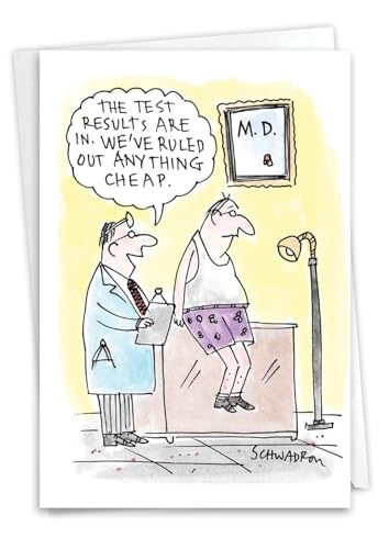 NobleWorks Get Well Soon Card Test Results Cartoon Humor C6959GWG - style: Test Results