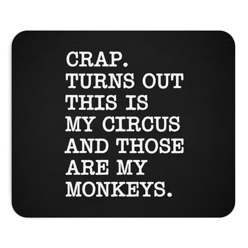 Teegarb Letter Blanket Funny This is My Circus and Those are My Monkeys Mousepad Sarcastic Joke Desk Mat Non Slip Rubber Base Office Coworkers Humor Lovers Office Humor Boss Appretiation - color: Circus