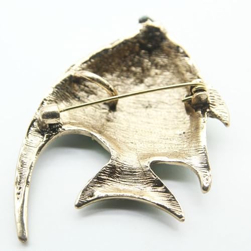 Brooch Pins For Women Fashion Elegant Brooches Lapel Badges Coat Sweater Scarves Shawl Dress Accessory Wedding Party Prom Jewelry - color: Blue - Fish Brooch