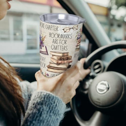 Reading Gifts for Women,Book Lover Coffee Tumbler Vacuum Insulated Stainless Steel Coffee Travel Mug Cup 20oz - style: reading