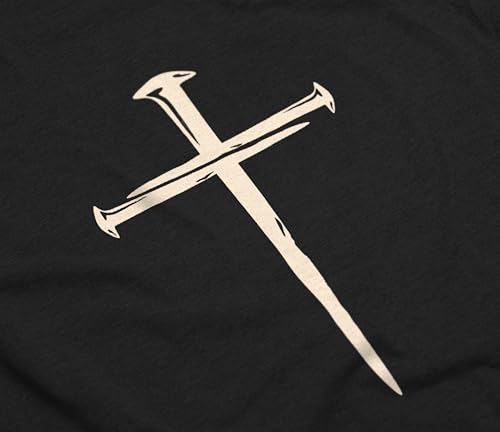 Christian Shirts for Men – Religious Jesus Shirt with Cross Graphic - color: Black, size: Large