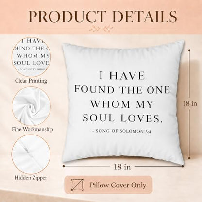 Christian Bible Verse 18x18 Pillow Cover - color: Christian Bible Verse