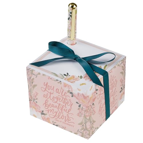 Christian Art Gifts Note Cube & Pen Women: Altogether Beautiful Bible Verse - color: Altogether Beautiful
