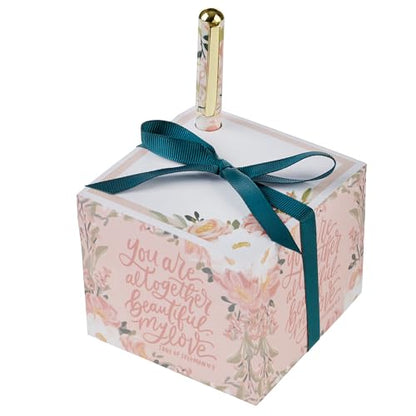 Christian Art Gifts Note Cube & Pen Women: Altogether Beautiful Bible Verse - color: Altogether Beautiful