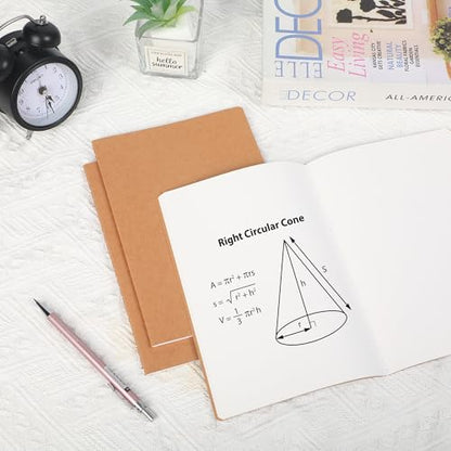4 Pack Blank Kraft Notebooks, 8.3x5.5 Inches A5 Small Journals Bulk Blank Notebooks 80 Gsm Unlined with 60 Pages A5 Subject Notebooks Traveler Journal Set for Adult Students Back to School Supplies - color: Blank inner pages-4 PCS