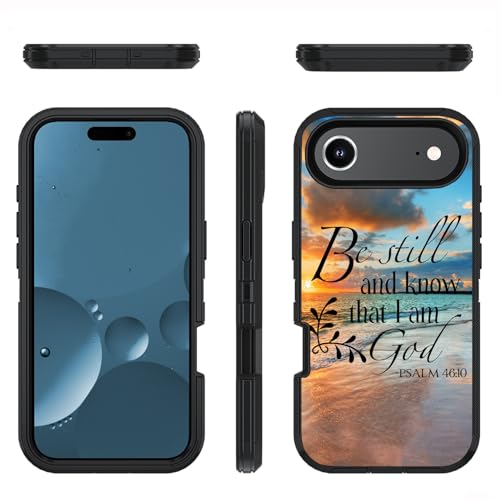 Designed for iPhone 17 Air Case, Military Grade Heavy Duty 3-Layer Shockproof Drop Full-Body Protective Phone Cover for iPhone 17 Air (6.6" 2025), Quotes Bible Verse Psalm 46:10 - color: Quotes Bible Verse Psalm 46:10, size: iPhone 17 Air 6.6"