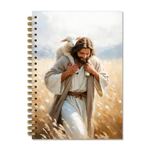 Jesus and Lamb Christian Spiral Notebook Journal, Church Notes Notebook, Christian Jesus Church Prayer Journal Gift For Women Girls, 5.5 x 8.3 Inches - color: 07Child