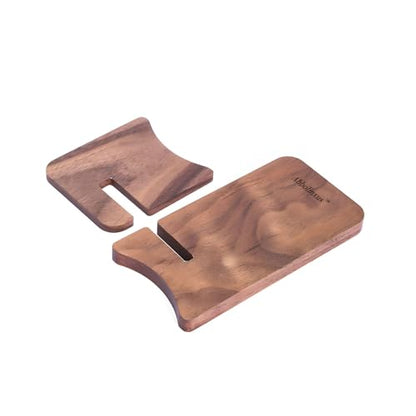 Solid Wood Phone Stand, Desktop Wooden Phone Stand, Simple Phone Holder, Compatible with All Phones (Walnut Wood) - color: Walnut wood