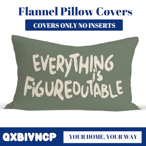 Green Throw Pillow Covers 12x20 Inch, Motivational Pillowcases - color: Motivational