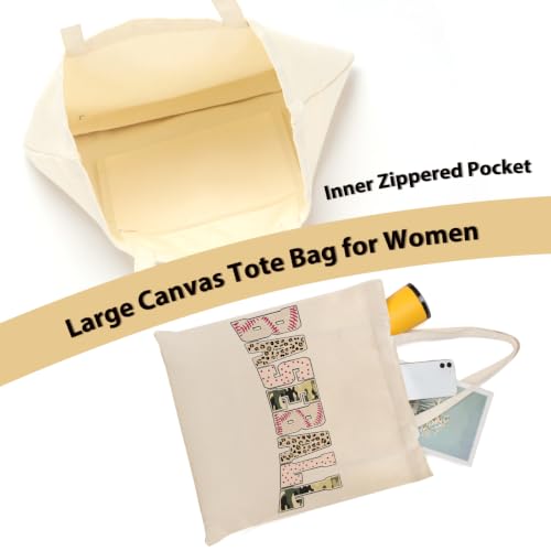Faith Canvas Tote Bag, Christian Gifts for Women Mama Sister Inspirational Bible Verse Birthday Christmas - color: Leopard 874