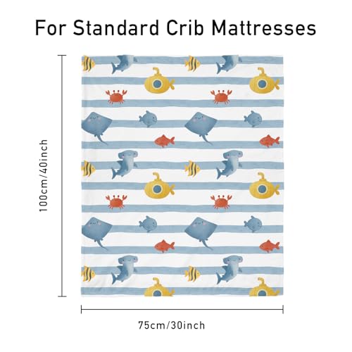 Fleece Baby Blankets for Girls & Boys, Infant Toddler Blanket - color: Blue Ocean