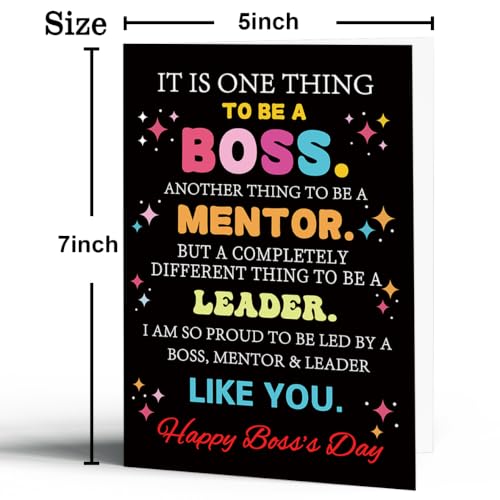 Boss Day Card Gifts, Boss's Day Gifts for Women Men - color: BK-135